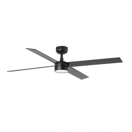 Ventilateur de Plafond Faro Rudder L4 Ø132cm Noir Pales Noir/Noyer