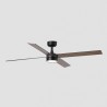 Ventilateur de Plafond Faro Rudder L4 Ø132cm Noir Pales Noir/Noyer