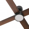 Ventilador de Techo Faro Rudder L4 WiZ Ø132cm Negro Palas Negro/Nogal