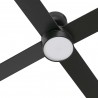 Ventilador de Techo Faro Rudder L4 WiZ Ø132cm Negro Palas Negro/Nogal