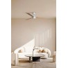 Ventilador de Techo Faro Rudder L3 WiZ Ø132cm Blanco/Madera Con Luz