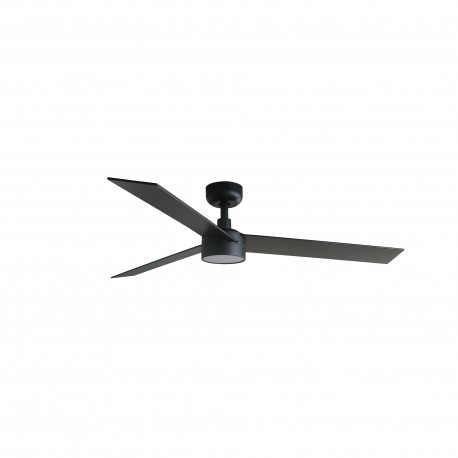 Ventilador de Techo Faro Rudder L3 Ø132cm Negro/Nogal Con Luz