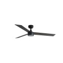 Ventilador de Techo Faro Rudder L3 Ø132cm Negro/Nogal Con Luz