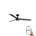 Ventilador de Techo Faro Rudder L3 WiZ Ø132cm Negro/Nogal Con Luz