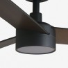 Ventilador de Techo Faro Rudder L3 WiZ Ø132cm Negro/Nogal Con Luz