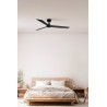 Ventilador de Techo Faro Rudder L3 Ø132cm Negro/Nogal Sin Luz