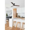 Ventilador de Techo Faro Rudder L3 Ø132cm Negro/Nogal Sin Luz