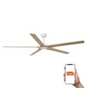 Ventilateur de Plafond Faro Bigwood Tuya Ø200cm Blanc/Pin Sans Lumière