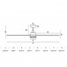 Ventilador de Techo Motor DC Faro Poros Negro 3 Palas 132cm