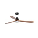 Ventilador de Techo Motor DC Faro Poros Negro 3 Palas 132cm