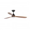 Ventilador de Techo Motor DC Faro Poros Negro 3 Palas 132cm