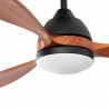 Ventilador de Techo Motor DC Faro Poros Negro 3 Palas 132cm