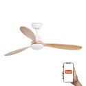 Ventilador de Techo Faro Poros Tuya Smart Blanco 3 Palas 132cm