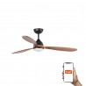 Ventilador de Techo Faro Poros Tuya Smart Negro 3 Palas 132cm