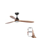 Ventilador de Techo Faro Poros WiZ Smart Negro 3 Palas 132cm
