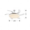 Ventilador de Techo Retráctil Schuller Vento Maxi Blanco Dimable