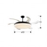 Ventilador de Techo Retráctil Schuller Vento Maxi Negro Dimable