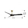 Ventilador de Techo Schuller Alisios Negro/Bronce Dimable Ø152cm