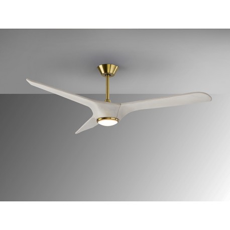 Ventilador de Techo Schuller Alisios Blanco/Bronce Dimable Ø152cm