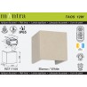 Aplique de Pared para Exterior LED Mantra Taos Blanco Piedra 12W