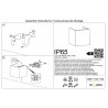 Aplique de Pared para Exterior LED Mantra Taos Blanco Piedra 12W