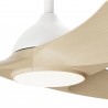 Ventilador de Techo Sulion Diehl M 107cm Blanco/Madera 3 palas Con luz