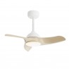 Ventilador de Techo Sulion Diehl S 76cm Blanco/Madera 3 palas Con luz