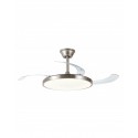 Ventilador de Techo Retráctil Led Bretaña 107cm Níquel 3 palas