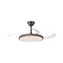 Ventilador de Techo Retráctil Led Bretaña 107cm Marrón Café 3 palas