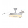 Ventilateur de Plafond LED Jueric Invest Paris Blanc 107cm Avec Lumière