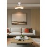 Ventilador de Techo LED Jueric Invest Paris Blanco/Haya 107cm Con Luz