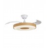 Ventilador de Techo LED Jueric Invest Paris Blanco/Haya 107cm Con Luz