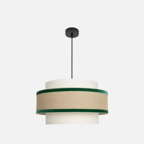 Lámpara Colgante Cornalina 50cm Beis Verde