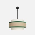 Lámpara Colgante Cornalina 50cm Beis Verde