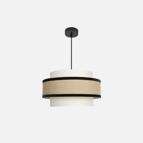 Lámpara Colgante Cornalina 40cm Beis Negro
