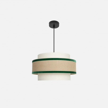 Lámpara Colgante Cornalina 40cm Beis Verde