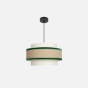 Lámpara Colgante Cornalina 40cm Beis Verde
