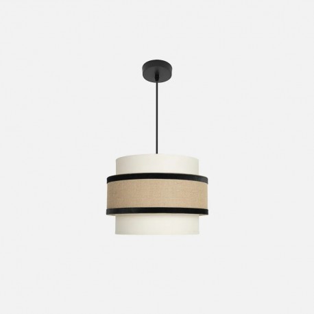 Lámpara Colgante Cornalina 30cm Beis Negro