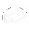 Aplique de Pared para Exterior Cooper Sensor Blanco 20W Basculante