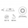 Empotrable Blanco GU-10 Redondo Basculante Ø11.5cm Extra grande