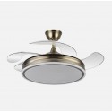 Ventilador de Techo Led Retractil Bayomo Motor DC Cuero Ø107cm
