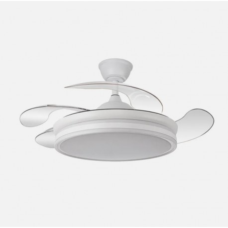 Ventilador de Techo Led Retractil Bayomo Motor DC Blanco Ø107cm
