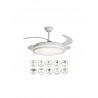 Ventilador de Techo Retráctil Vera DC Blanco Ø108cm 4 Palas Con Luz