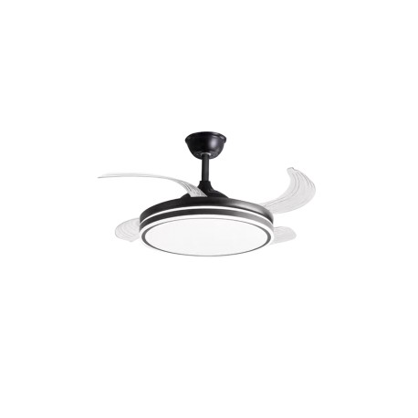 Ventilador de Techo Retráctil Vera DC Negro Ø108cm 4 Palas Con Luz