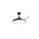 Ventilador de Techo Retráctil Vera DC Negro Ø108cm 4 Palas Con Luz