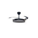 Ventilador de Techo Retráctil Vera DC Negro Diamante Ø108cm 4 Palas Con Luz