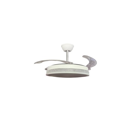 Ventilador de Techo Retráctil Vera DC Blanco Diamante Ø108cm 4 Palas Con Luz