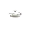Ventilador de Techo Retráctil Vera DC Blanco Diamante Ø108cm 4 Palas Con Luz