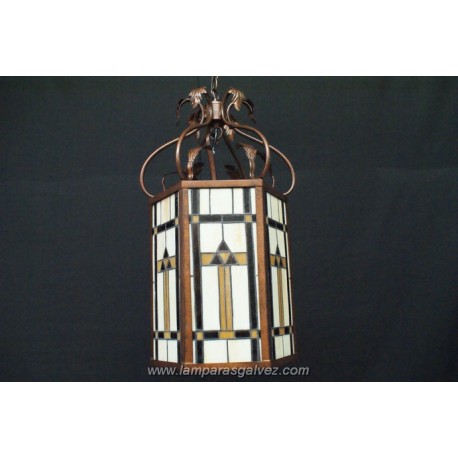 Farol forja tiffany