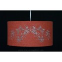 Lámpara Colgante Coral con Pantalla Decorada Mariposas 40cm